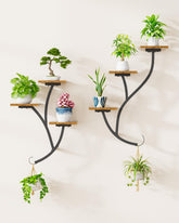 POZILAN front view of two mounted planters showing vertical plant display benefit