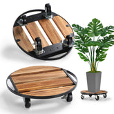 PRAQECZ front view of two assembled plant stands showing stable base and style