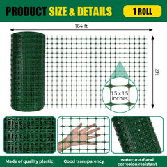 Preboun closeup of 1.5x1.5 inch mesh showing durable plastic texture and airflow