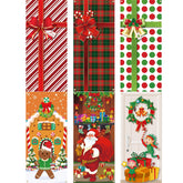 Preboun front display of six holiday door covers showing colourful designs and easy coverage