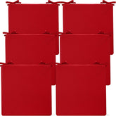 Preboun front view of six red cushions showing color and pack benefit
