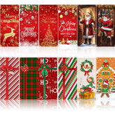 Preboun front view door cover showing festive Santa theme and curb appeal