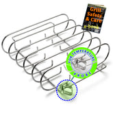 Premiala front view of rib rack showing six-rack capacity and stable design benefit