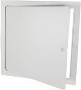 Premier Access Doors front view of 14x14 flush steel panel showing clean paintable finish and discreet profile