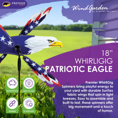 Premier Kites eagle spinner close-up of colorful eagle pattern and vivid colors