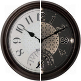 Presentime front view showing full 14-inch clock and vintage finish benefit readability
