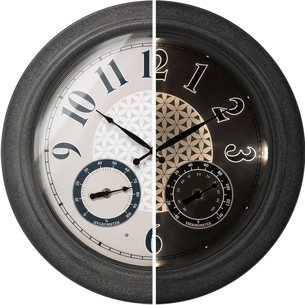 Presentime front view clock showing clear face and vintage styling benefit visibility