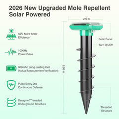 PRIZE ULTRA four stakes installed in lawn protecting garden beds