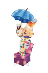 PRODUCTWORKS front view of Rudolph Misfit with umbrella showing festive character and curb appeal