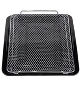GE Profile prep tray front view showing low rim and dishwasher-safe finish for easy cleanup