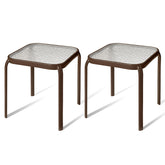 PROLISOK bronze front view showing elegant patio table and durable finish