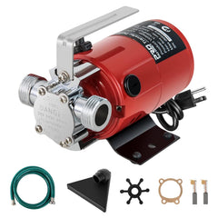 Prostormer front view showing compact pump body and outlet for quick setup