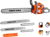 PROYAMA 68CC front view showing saw body and bar for durable cutting