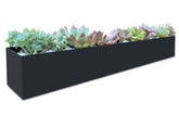 PSOIRGCNH front view of 32-inch black planter showing sleek modern shape and clean lines