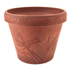 PSW Pot Collection front view showing dragonfly design and terra cotta color with durable look