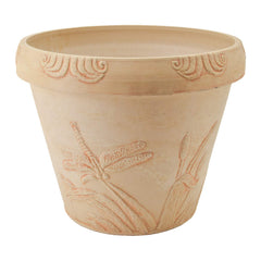 PSW Pot Collection dragonfly planter front view showing decorative raised design benefit: visual focal point