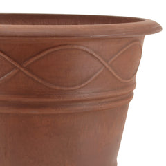 PSW Pot Collection planted Western Weave planter on patio demonstrating outdoor styling benefit