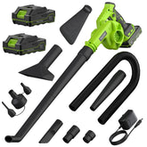 PULITUO front view with accessories showing included batteries and charger for ready use