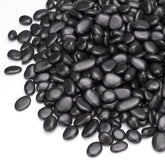 Pulovin front bag of black pebbles showing product packaging and weight benefit