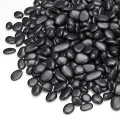 Pulovin front bag of black pebbles showing product packaging and weight benefit