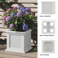 Pure Garden assembled planter side angle showing snap-together stability and neat profile