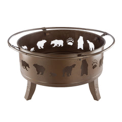 Pure Garden 16-inch log poker and grate for safe fire tending
