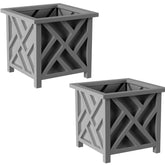 Pure Garden front view lattice planter showing elegant porch curb appeal