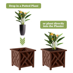 Pure Garden view of open T-shaped bottom with insert for improved drainage