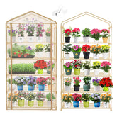Purlyu front view showing full greenhouse and easy-access roll-up door benefit