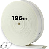 Pushglossy front view of 2x196ft hose showing length and durable design benefit