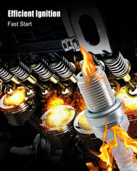 PUXWQT spark plug pair highlighting clean electrodes for reliable ignition performance
