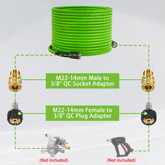 PWACCS close-up of M22 metal fitting, shows secure connection and leak resistance