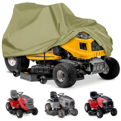 Pyle front view of cover showing full mower protection and weather barrier