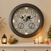 Pytha Sight front view clock showing starry world map and bold numerals for easy reading