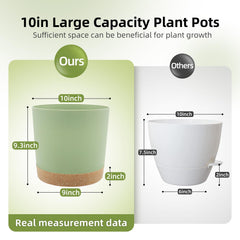 QCQHDU close-up of pot rim and matte texture highlighting durable polypropylene