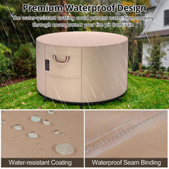 QH.HOME water beading on cover surface, proves surface is waterproof
