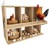 Qifeila front view of 6-compartment nesting box showing organized egg openings and easy collection