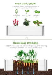 Qikdesign top-down view of integrated grow grid helping precise plant spacing for higher yields