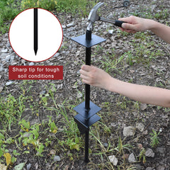 Qikdesign with sign scale comparison showing stake supporting real estate sign securely