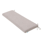QILLOWAY bench cushion front view showing neutral tan gray finish and neat stitching for durable seating