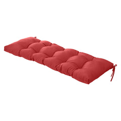 QILLOWAY front view of red bench cushion showing full cover and color protection