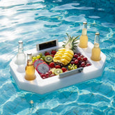 Qinyoung front view of hexagonal floating tray showing stability and capacity