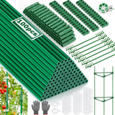 Qinzave front packaging showing full garden stake kit and advantages