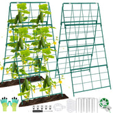 Qinzave front view a-frame trellis showing sturdy support and tidy garden benefit