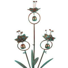Qipade front view of calla lily stake showing elegant vertical accent