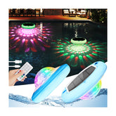 QOLNBY front view showing floating light and bright colors for pool ambiance