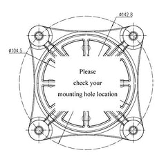 q&p spindle assembly side profile illustrating overall height and flange alignment benefit