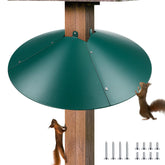 Qualirey front view on post showing protective benefit against squirrels