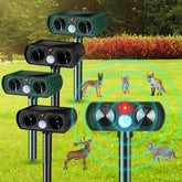 Qualirey front packaging showing four repellers protecting yard