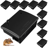 Qualirey front view bait station showing secure low-profile placement benefit
